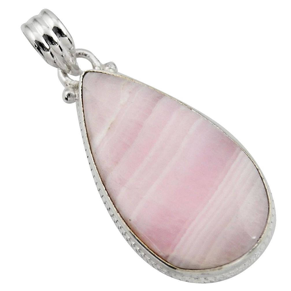  pink lace agate 925 sterling silver pendant jewelry d42091