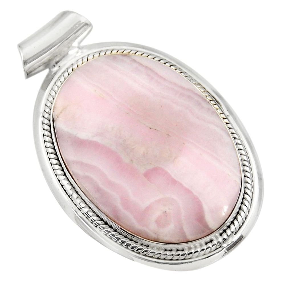  pink lace agate 925 sterling silver pendant jewelry d42093