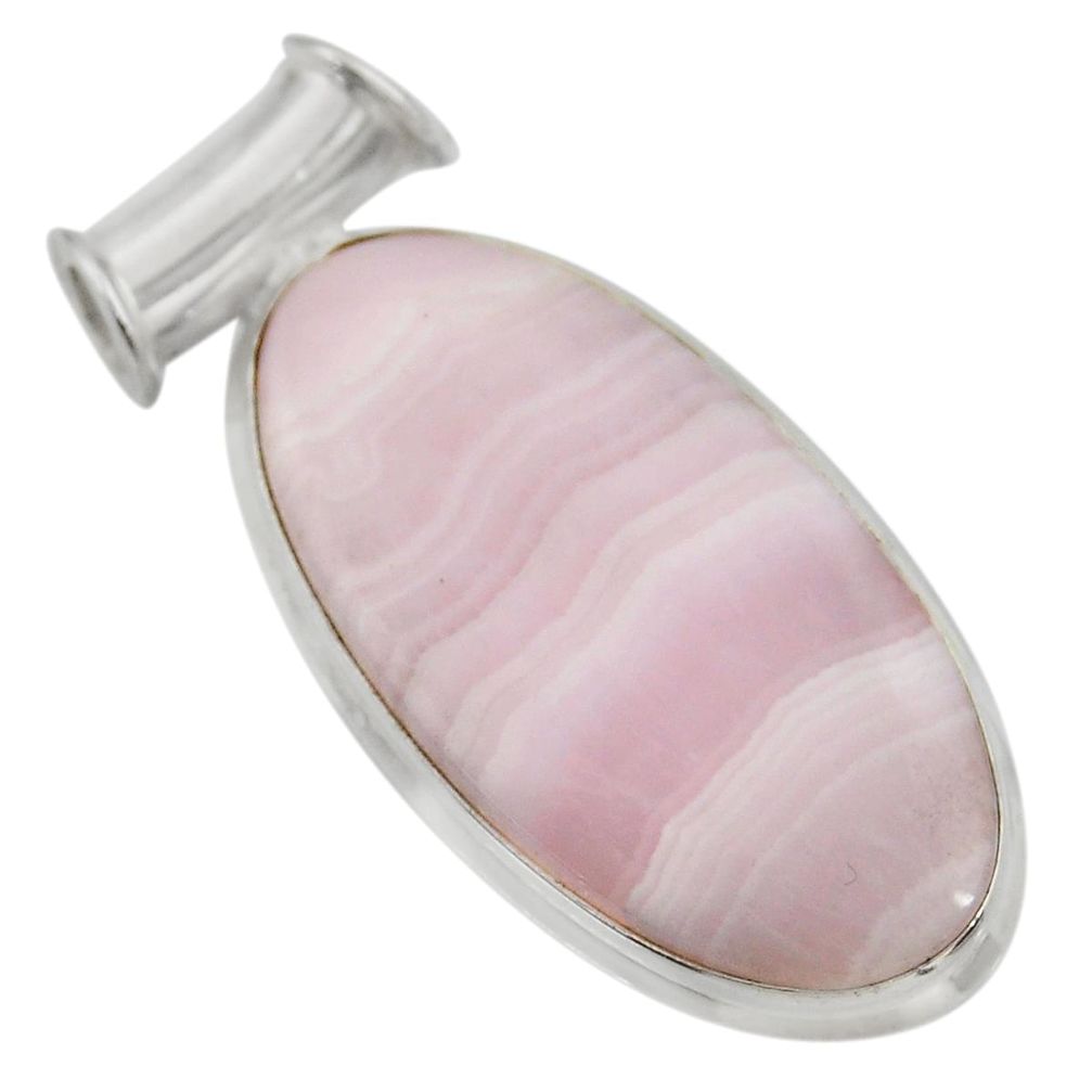  pink lace agate 925 sterling silver pendant jewelry d42094