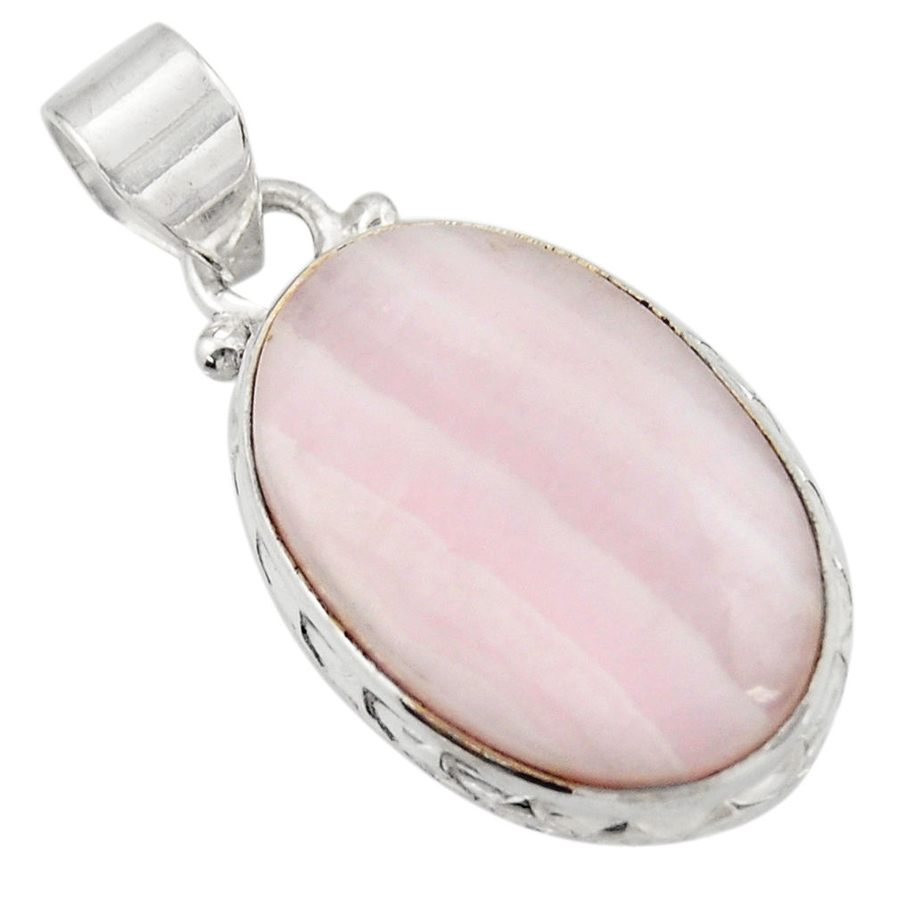  pink lace agate 925 sterling silver pendant jewelry d42096