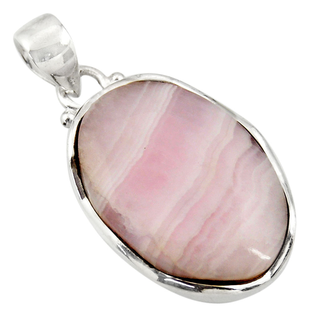  pink lace agate 925 sterling silver pendant jewelry d42100