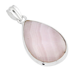 17.95cts natural pink lace agate 925 sterling silver pendant jewelry y23550