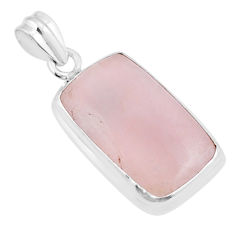 17.35cts natural pink morganite baguette sterling silver pendant jewelry y31102