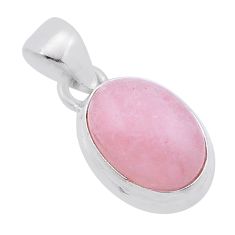 6.52cts natural pink morganite oval 925 sterling silver pendant jewelry n45241