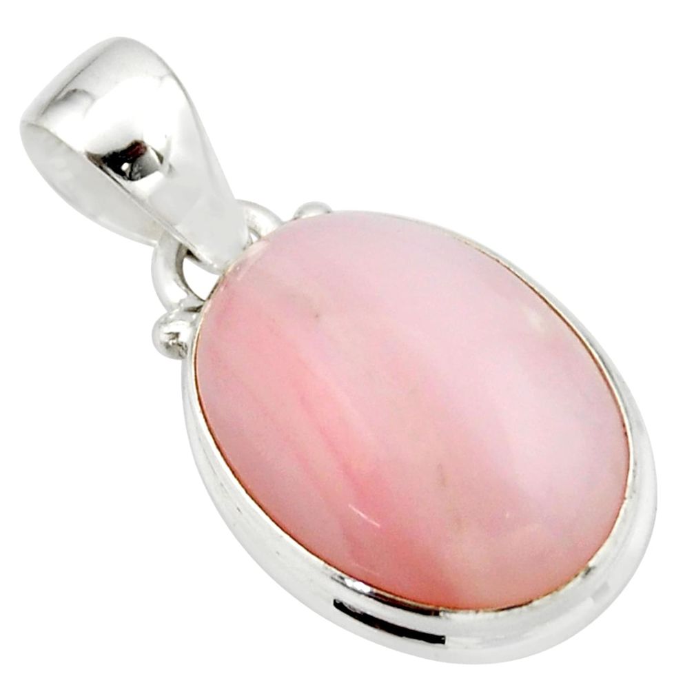 12.22cts natural pink opal 925 sterling silver pendant jewelry r20862