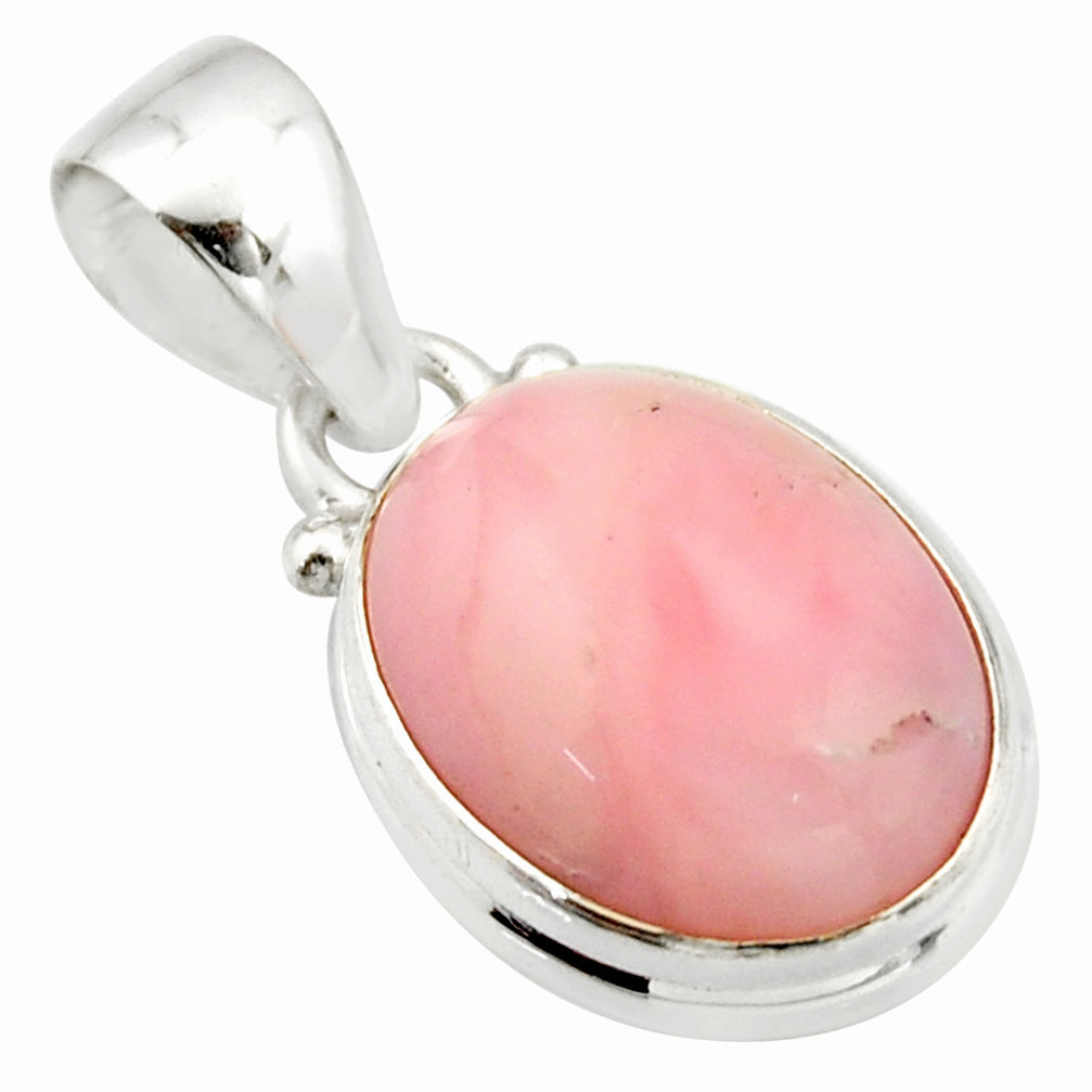 8.73cts natural pink opal 925 sterling silver pendant jewelry r20863