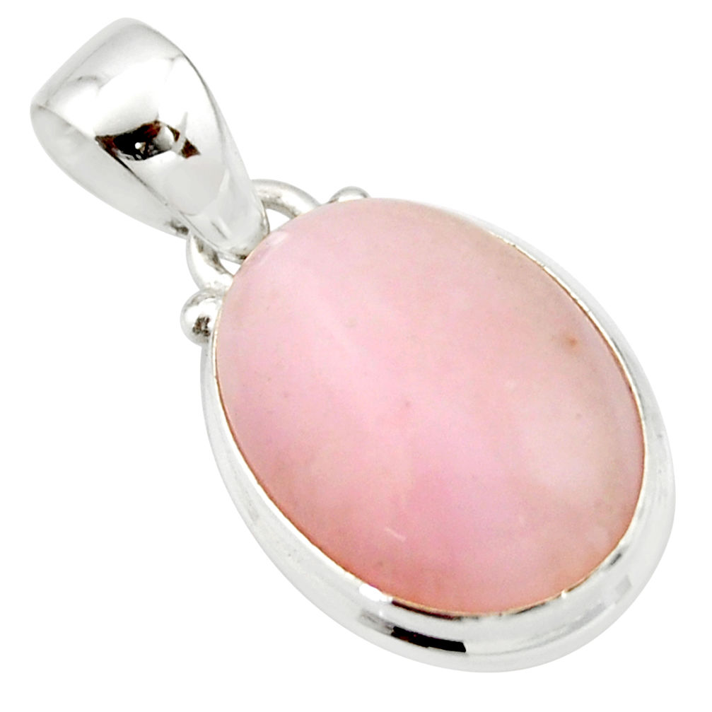 12.18cts natural pink opal 925 sterling silver pendant jewelry r20866