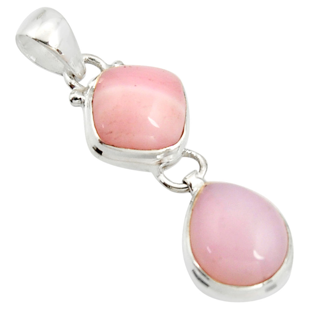 10.31cts natural pink opal 925 sterling silver pendant jewelry r25070