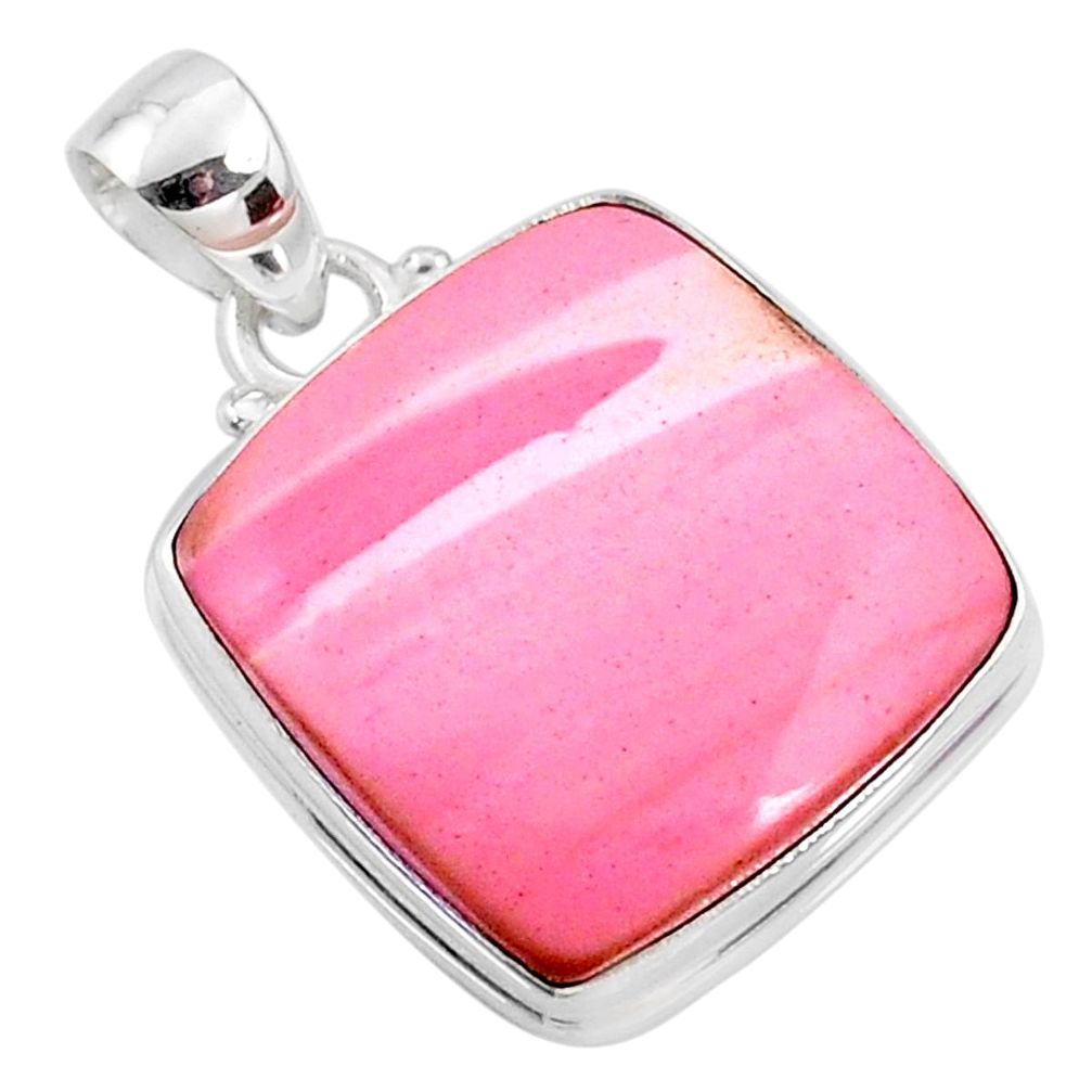 15.08cts natural pink opal 925 sterling silver pendant jewelry r66201