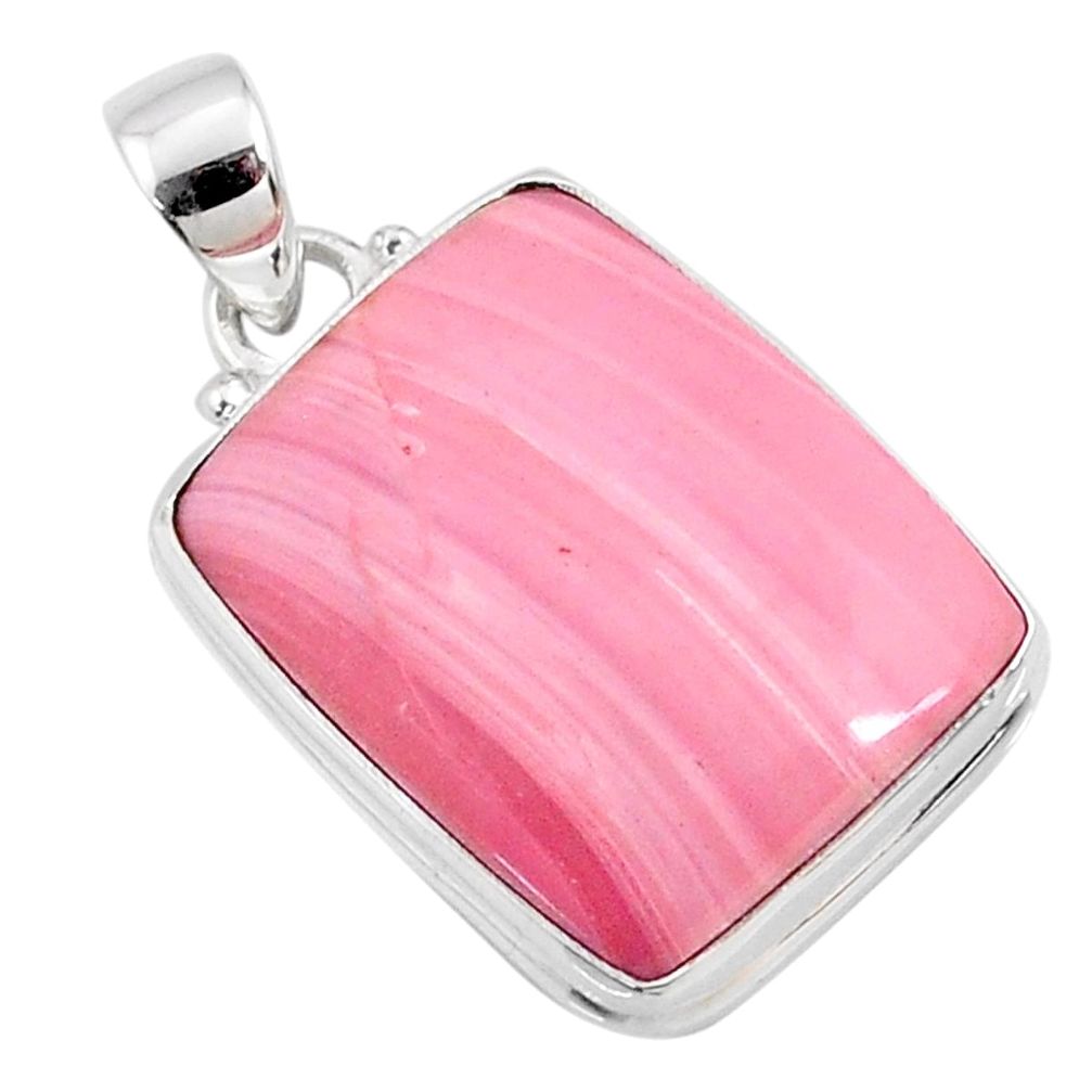 16.62cts natural pink opal 925 sterling silver pendant jewelry r66204