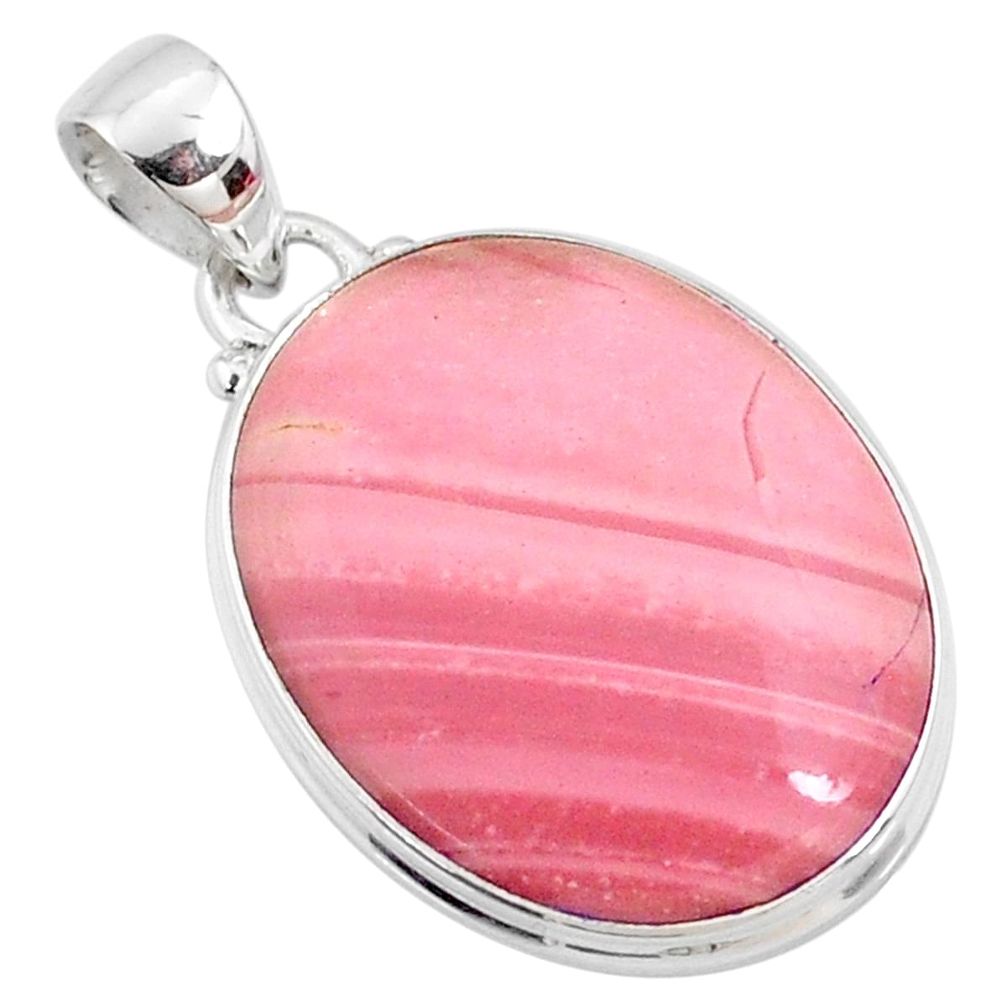 13.70cts natural pink opal 925 sterling silver pendant jewelry r66206