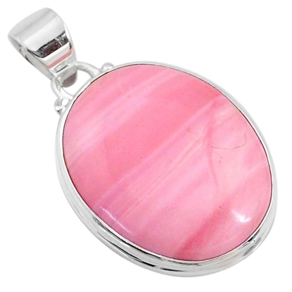 14.23cts natural pink opal 925 sterling silver pendant jewelry r66209