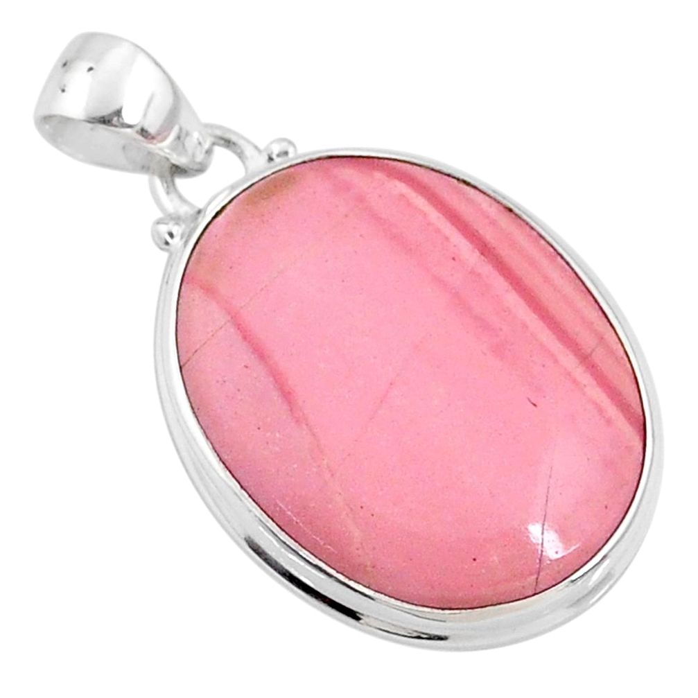 13.15cts natural pink opal 925 sterling silver pendant jewelry r66213