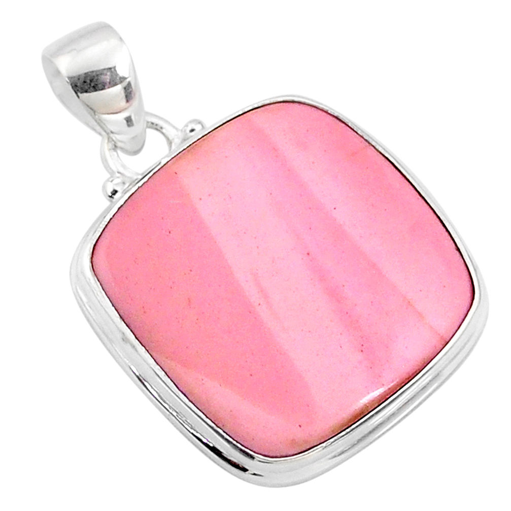 14.23cts natural pink opal 925 sterling silver pendant jewelry r66250