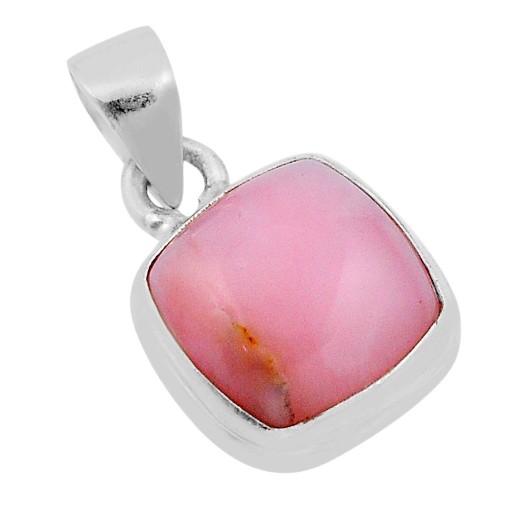 5.54cts natural pink opal cushion 925 sterling silver pendant jewelry n33987
