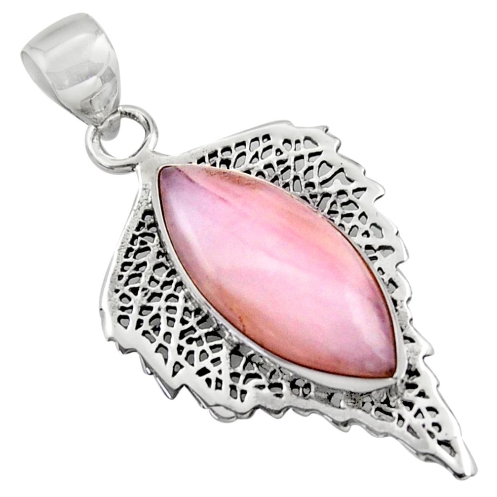 12.34cts natural pink opal marquise 925 sterling silver pendant jewelry r39157