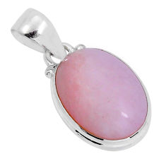 10.76cts natural pink opal oval shape 925 sterling silver pendant jewelry y5422