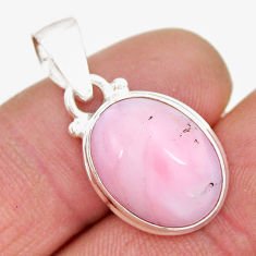 8.71cts natural pink opal oval shape 925 sterling silver pendant jewelry y9588