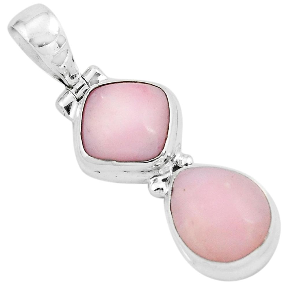 pink opal square 925 sterling silver pendant jewelry p67425