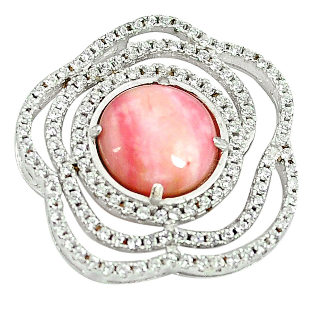 LAB LAB Natural pink opal topaz 925 sterling silver pendant jewelry a68527 c14052