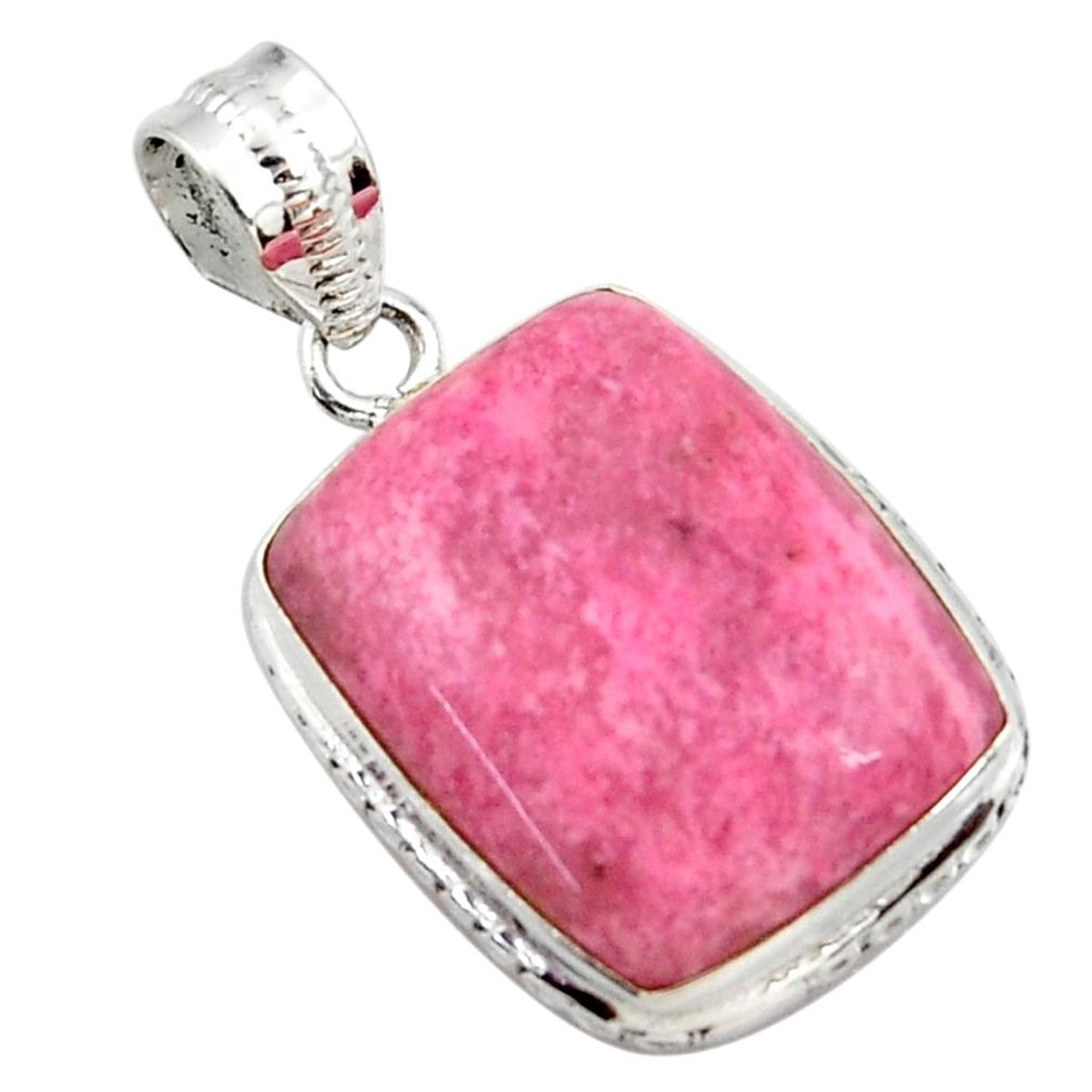 16.68cts natural pink petalite 925 sterling silver pendant jewelry r27712