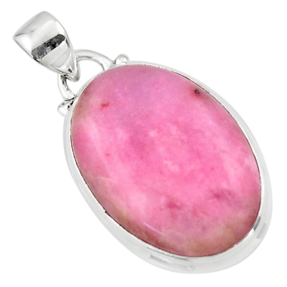 16.43cts natural pink petalite 925 sterling silver pendant jewelry r46446