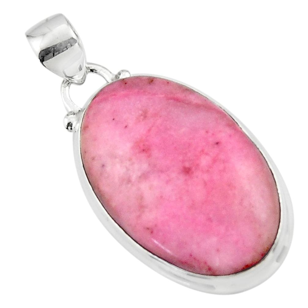 15.35cts natural pink petalite 925 sterling silver pendant jewelry r46448