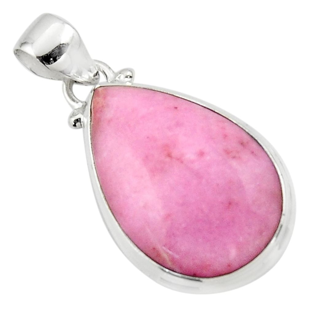 13.20cts natural pink petalite 925 sterling silver pendant jewelry r46455