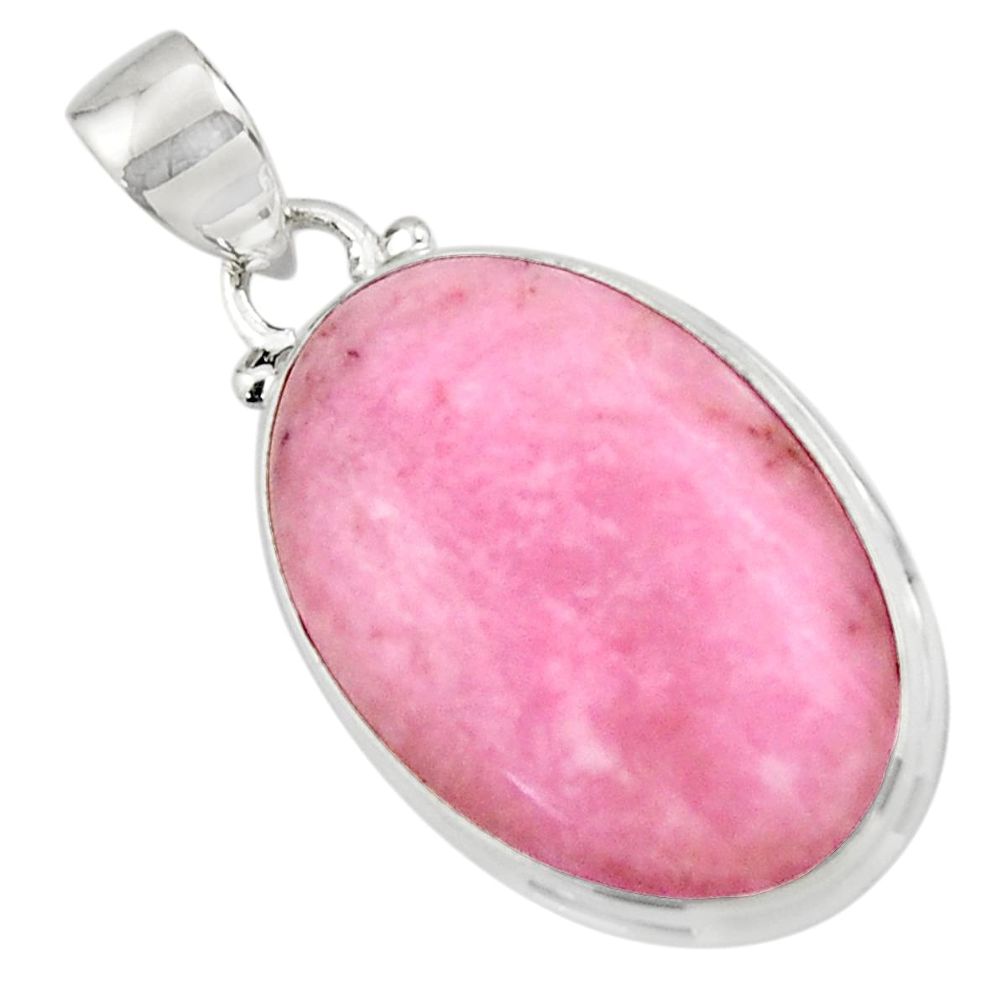 15.70cts natural pink petalite 925 sterling silver pendant jewelry r46458