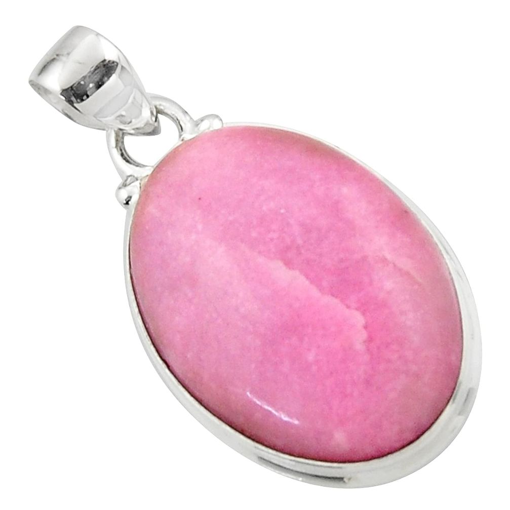15.60cts natural pink petalite 925 sterling silver pendant jewelry r46460