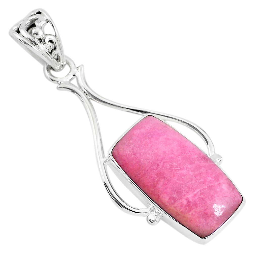 15.65cts natural pink petalite 925 sterling silver pendant jewelry r94269
