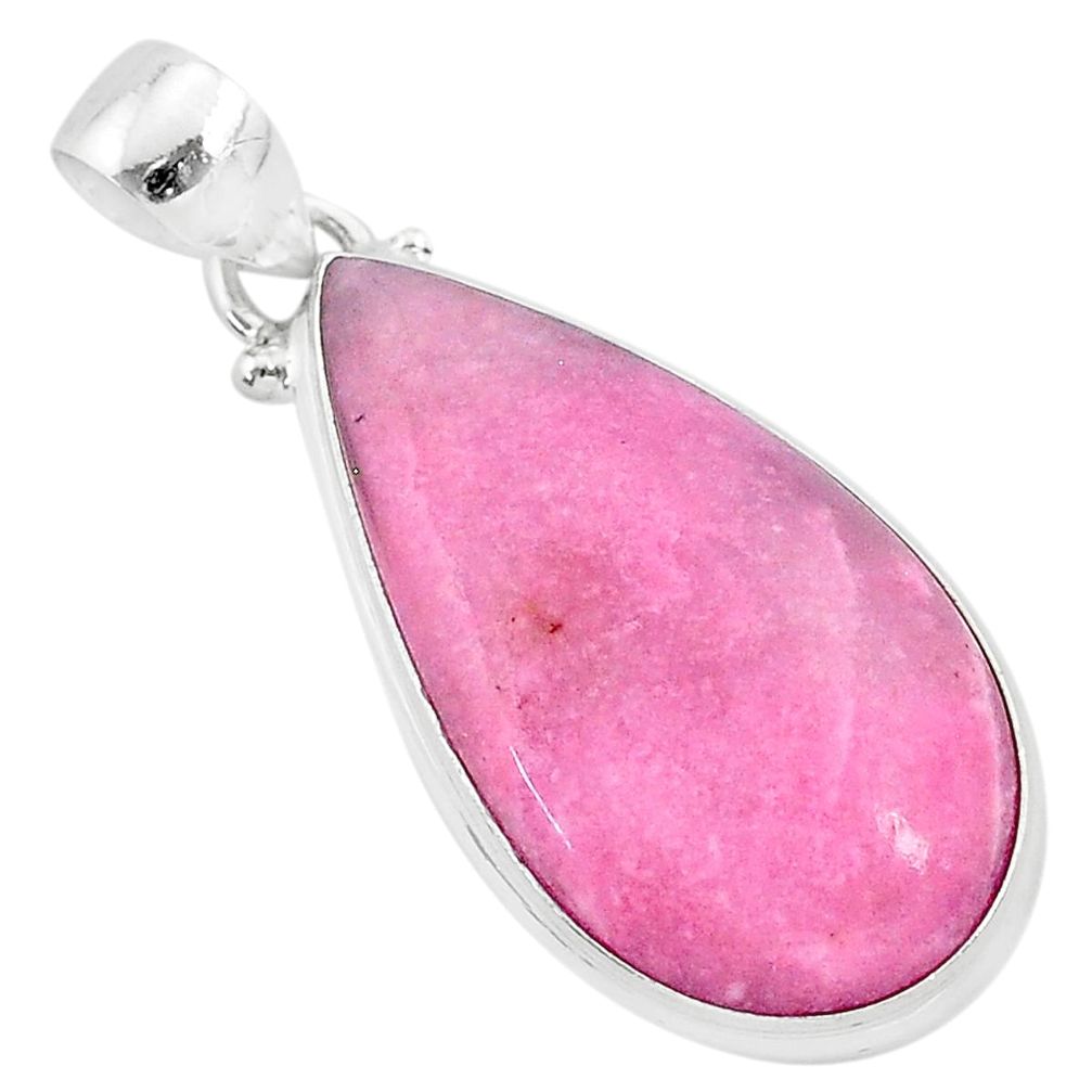 17.22cts natural pink petalite 925 sterling silver pendant jewelry r94762