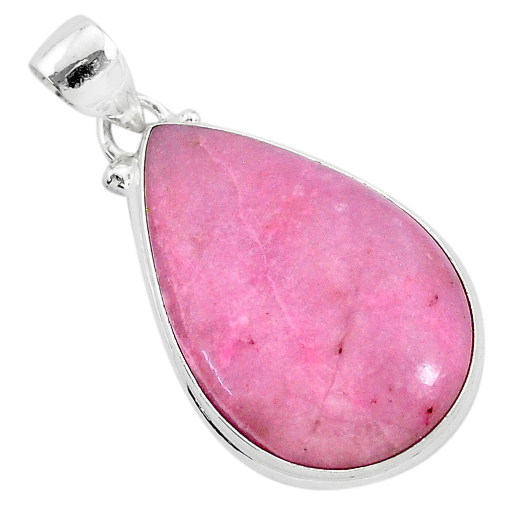 18.15cts natural pink petalite 925 sterling silver pendant jewelry r94783