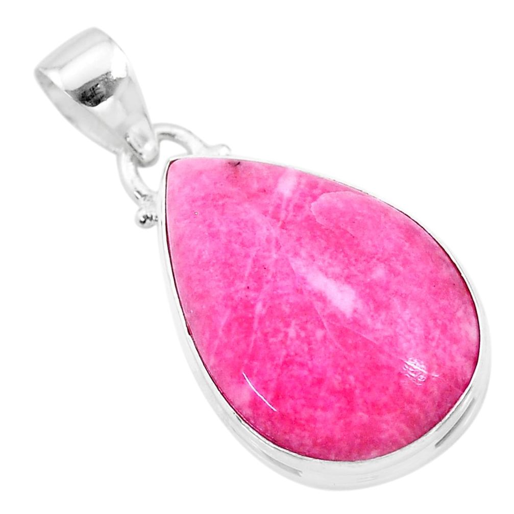 14.07cts natural pink petalite 925 sterling silver pendant jewelry t21526