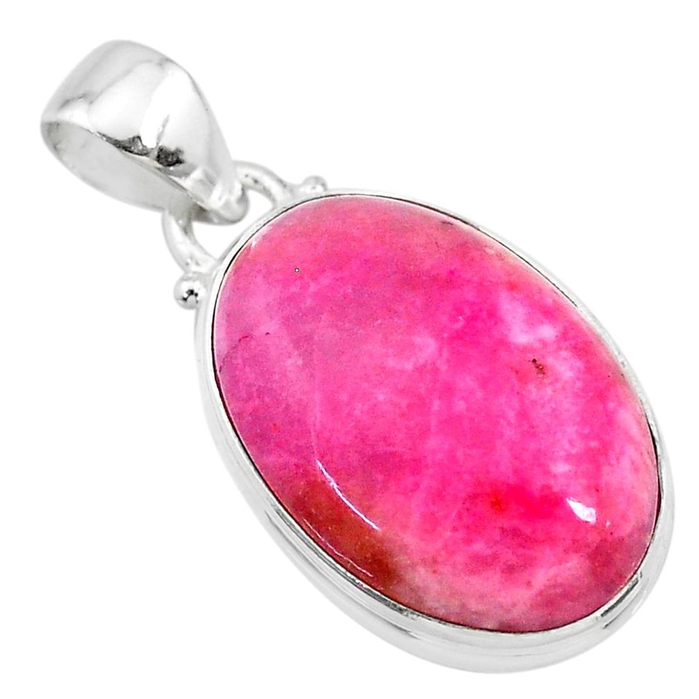 14.23cts natural pink petalite 925 sterling silver pendant jewelry t21533