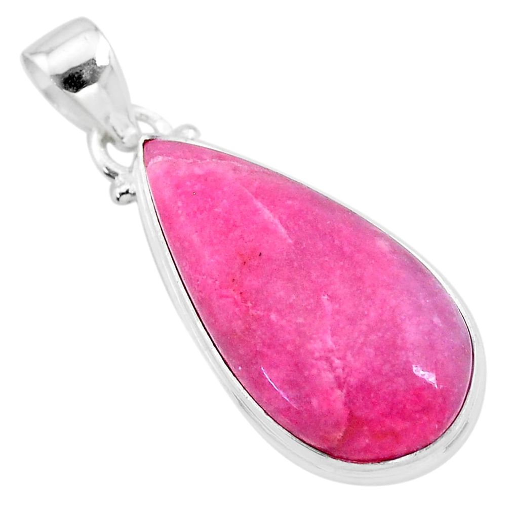 16.70cts natural pink petalite 925 sterling silver pendant jewelry t21542