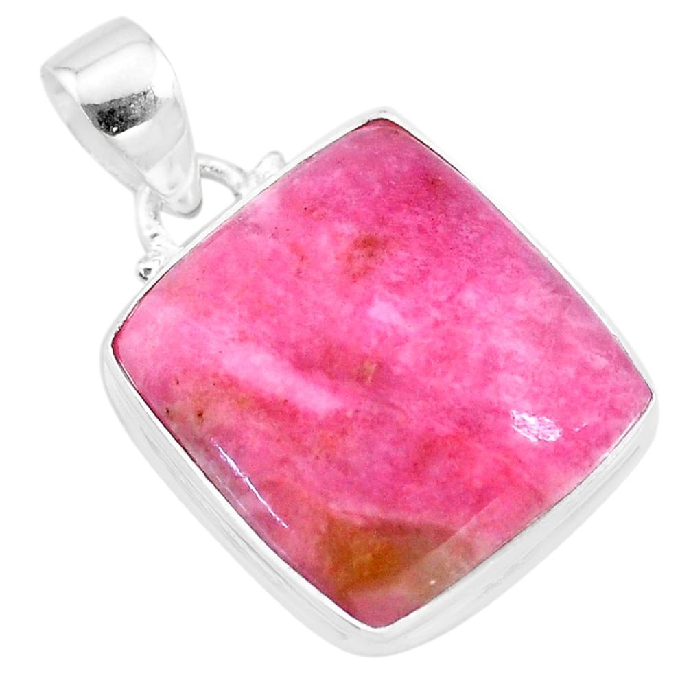 17.18cts natural pink petalite 925 sterling silver pendant jewelry t21545