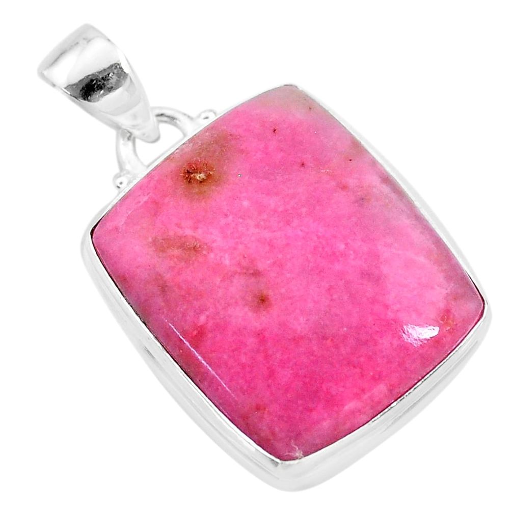 19.23cts natural pink petalite 925 sterling silver pendant jewelry t21547