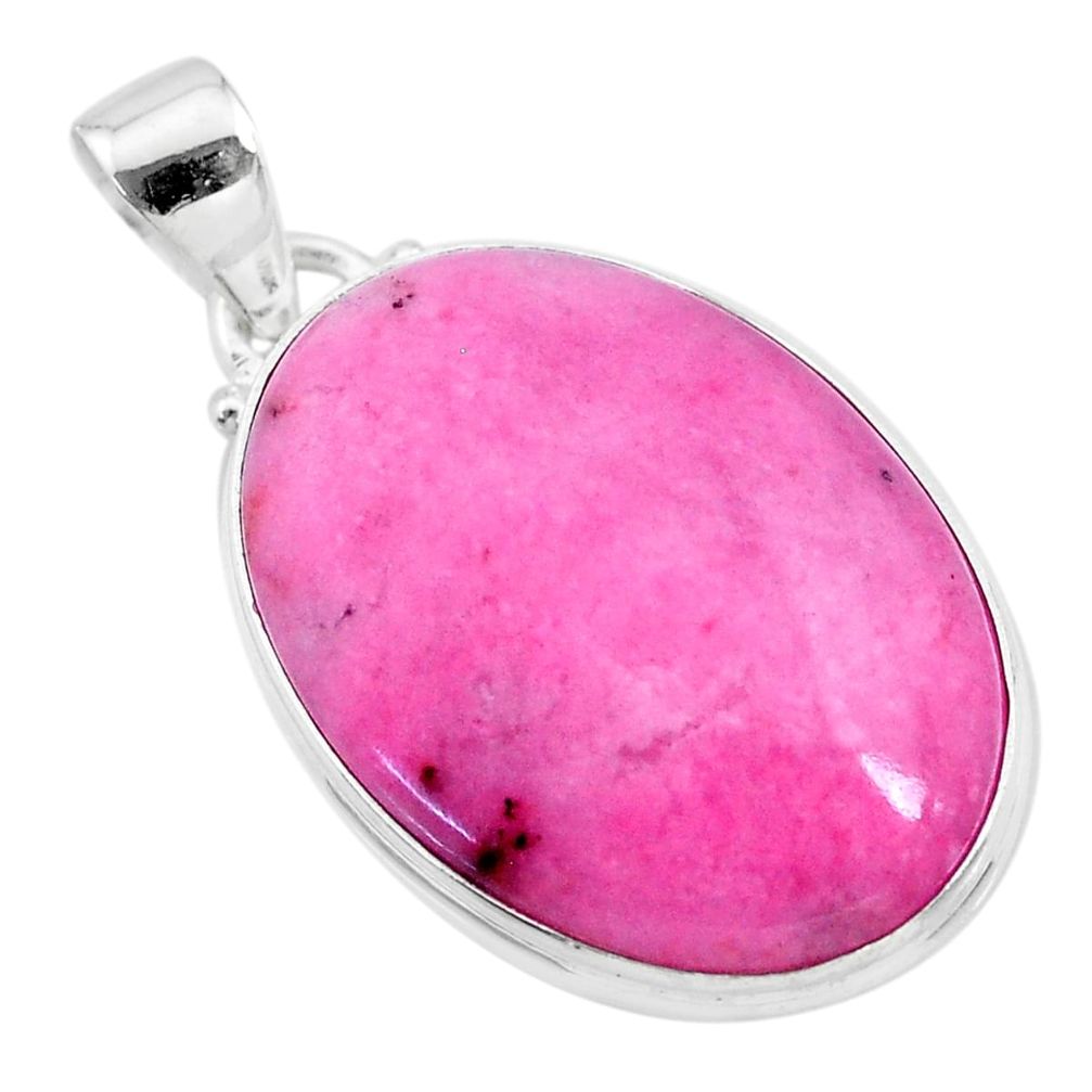 17.22cts natural pink petalite 925 sterling silver pendant jewelry t21553