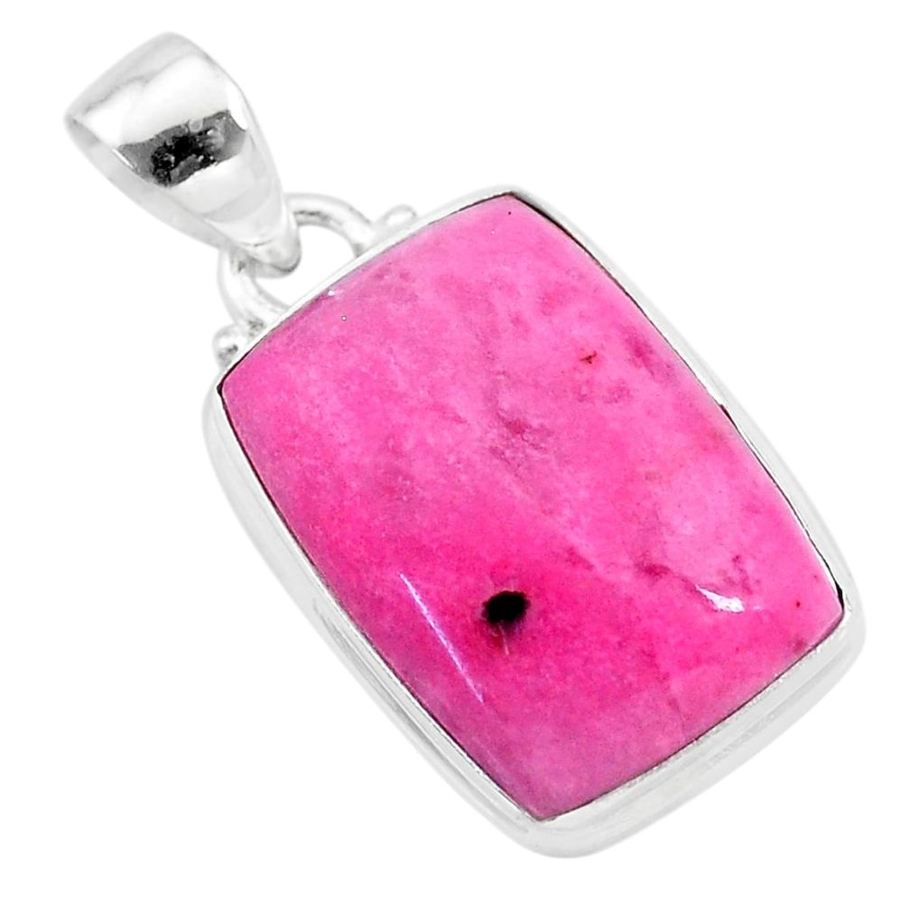 13.70cts natural pink petalite 925 sterling silver pendant jewelry t21554