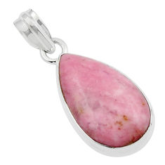 12.14cts natural pink petalite 925 sterling silver pendant jewelry y23174