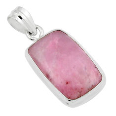 14.59cts natural pink petalite 925 sterling silver pendant jewelry y23175