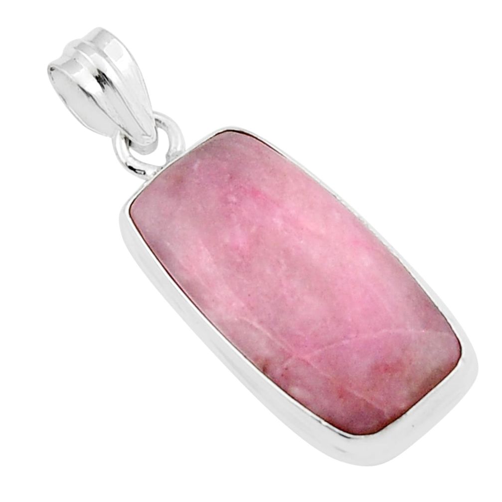 16.46cts natural pink petalite 925 sterling silver pendant jewelry y23177