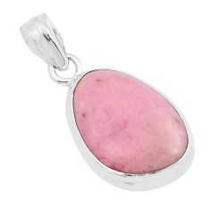 12.58cts natural pink petalite 925 sterling silver pendant jewelry y23356