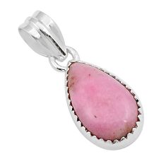 7.61cts natural pink petalite 925 sterling silver pendant jewelry y23379