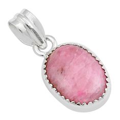 7.50cts natural pink petalite 925 sterling silver pendant jewelry y23380