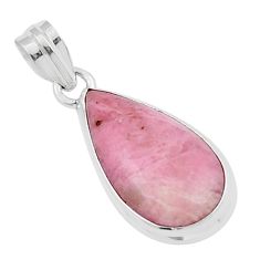 13.51cts natural pink petalite 925 sterling silver pendant jewelry y23395