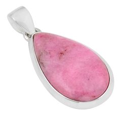 12.67cts natural pink petalite 925 sterling silver pendant jewelry y23566