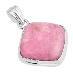 16.42cts natural pink petalite 925 sterling silver pendant jewelry y23573