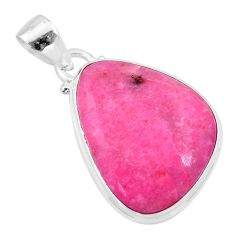 15.58cts natural pink petalite fancy 925 sterling silver pendant jewelry t21548